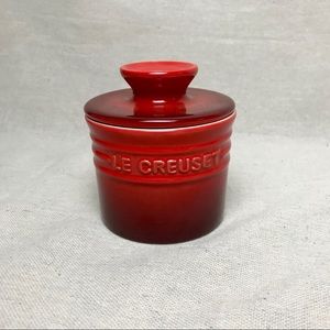 Le Creuset Stoneware Butter Crock 6 Oz Cerise Red